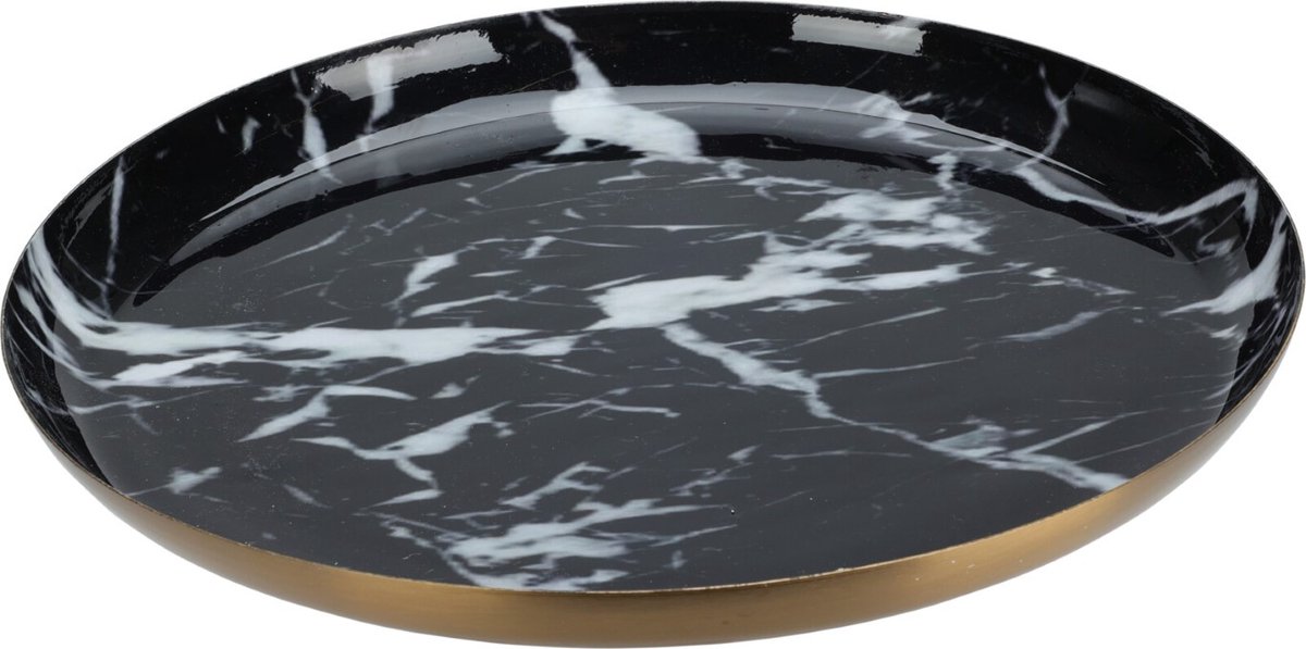 Plate 28 cm Marble Look kerst I Nampook