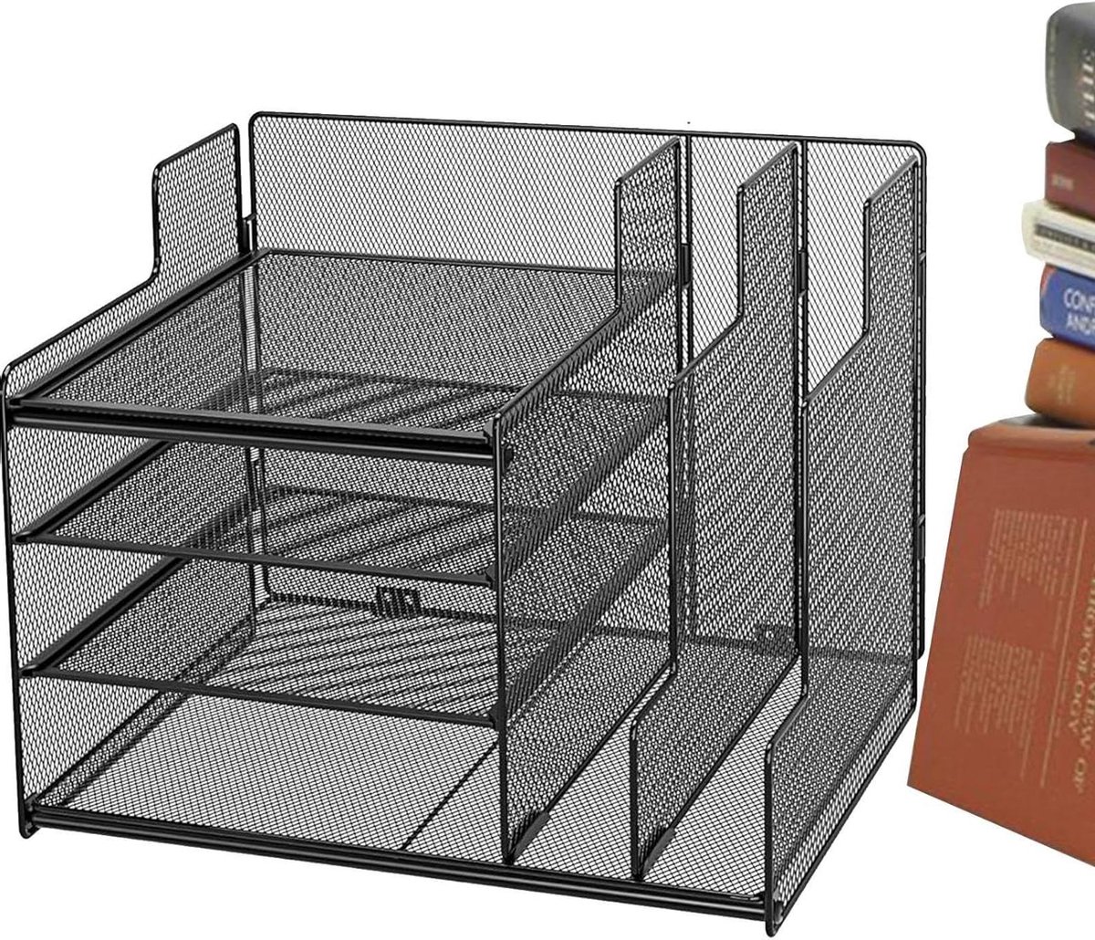 Bureau Organizer - Opbergrek Kantoor - Werkruimte Ordenen - 4 Lagen Mesh - 10x10x10 mm - Veelkleurig