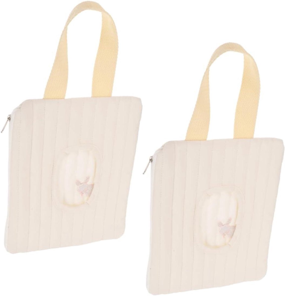 Babydoekjes Houder - Dispenser Tas - Onderweg Hygiëne - Draagbaar Lichtgewicht - 21.5 cm Lengte - Wit