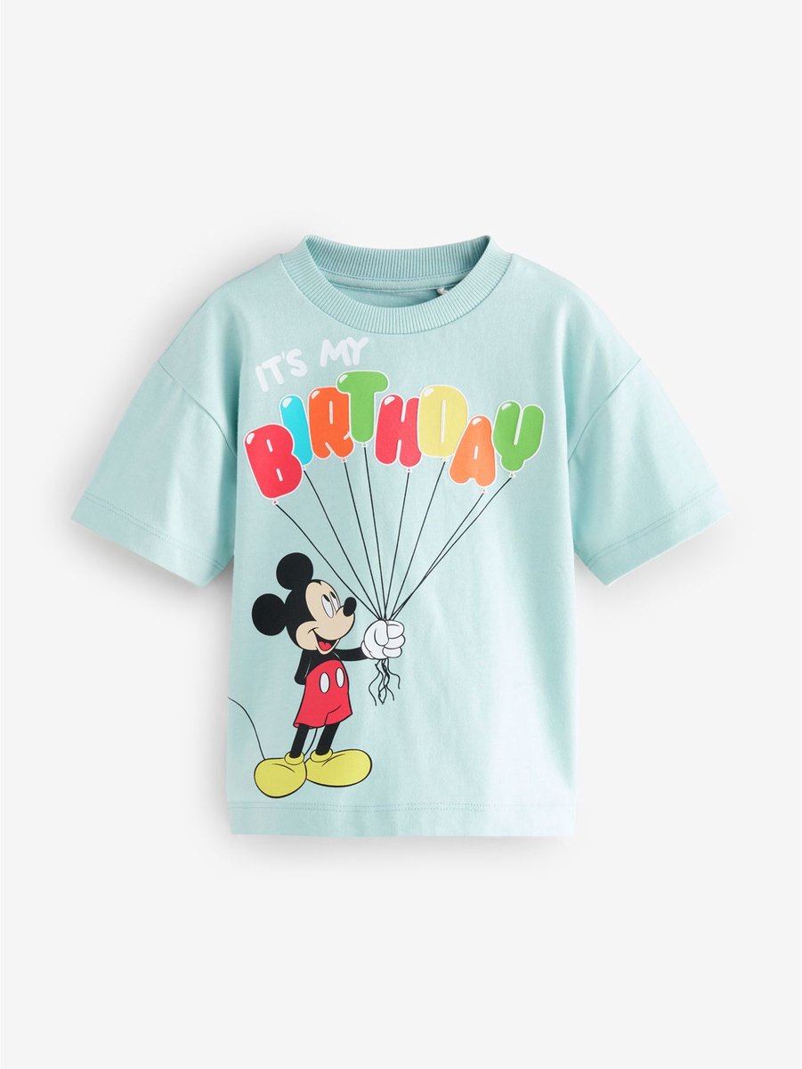 Next - Jongens - Mickey Mouse-T-shirt met korte mouwen - Blauw
