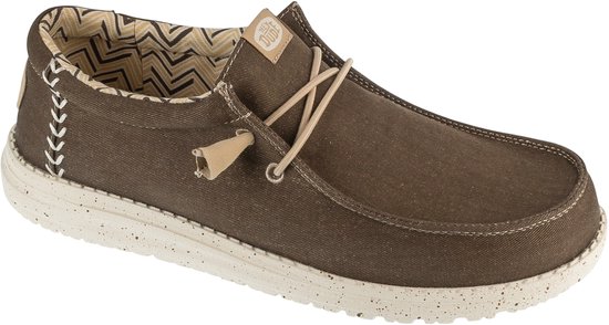 Hey Dude Wally Stretch Canvas, Hommes, Marron, Baskets, taille : 43