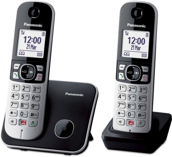 Panasonic KX-TG6852NLB duo dect huistelefoon foto 2