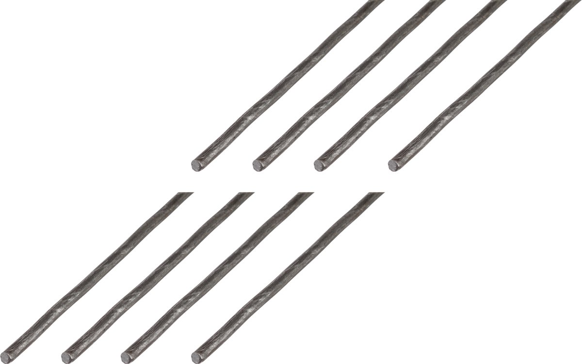 Alberts 8 x rondstaf, blank staal, diameter Ø12 mm, lengte 2 m