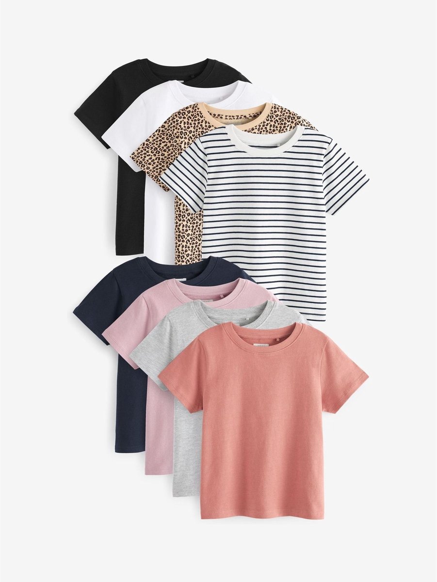 Next - Meisjes - T-shirts 8 Pack - Wit
