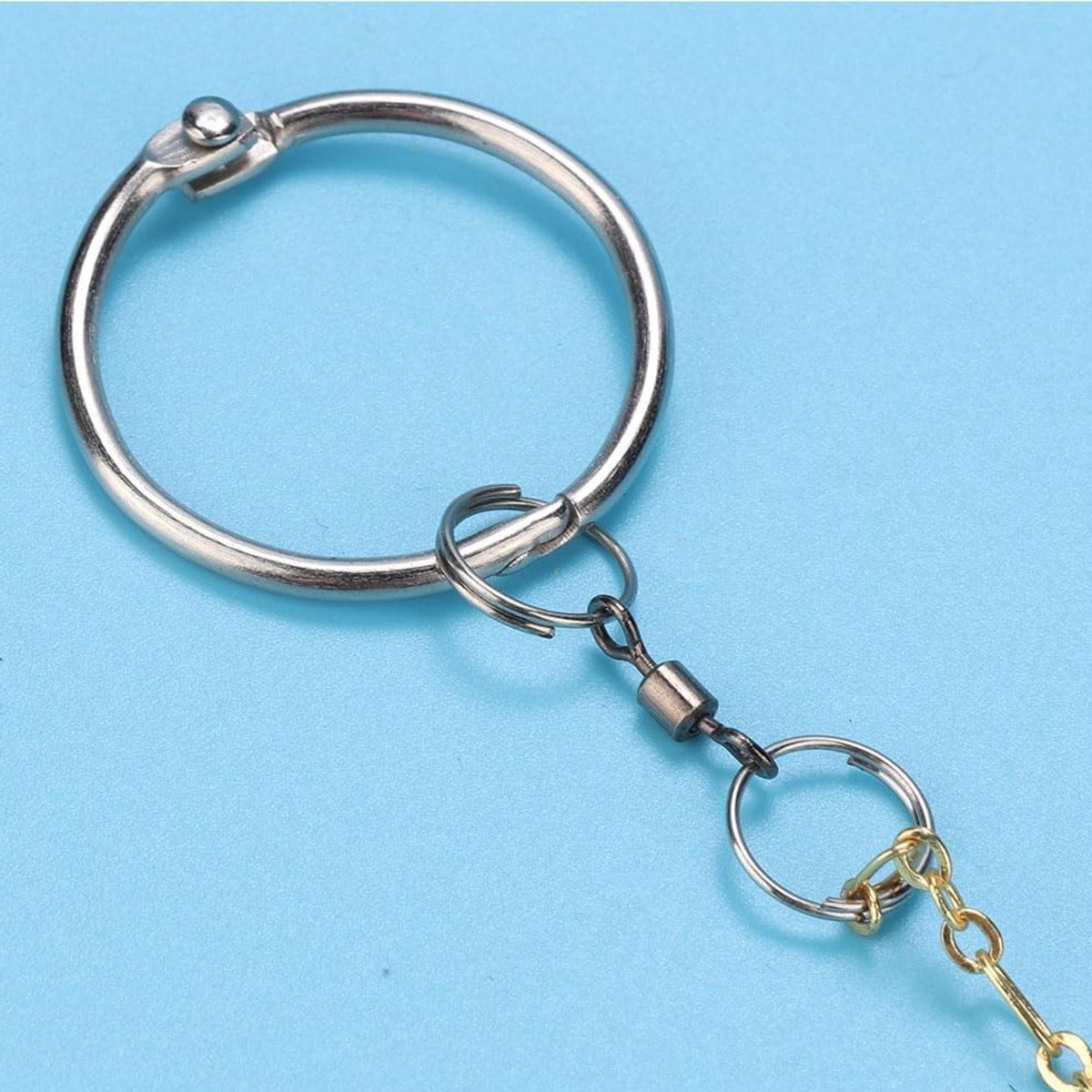 Roestvrijstalen Voetketting voor Papegaaien met Ring - Anti-Vlucht Accessoire voor Nymphicus Hollandicus en Andere Vogels