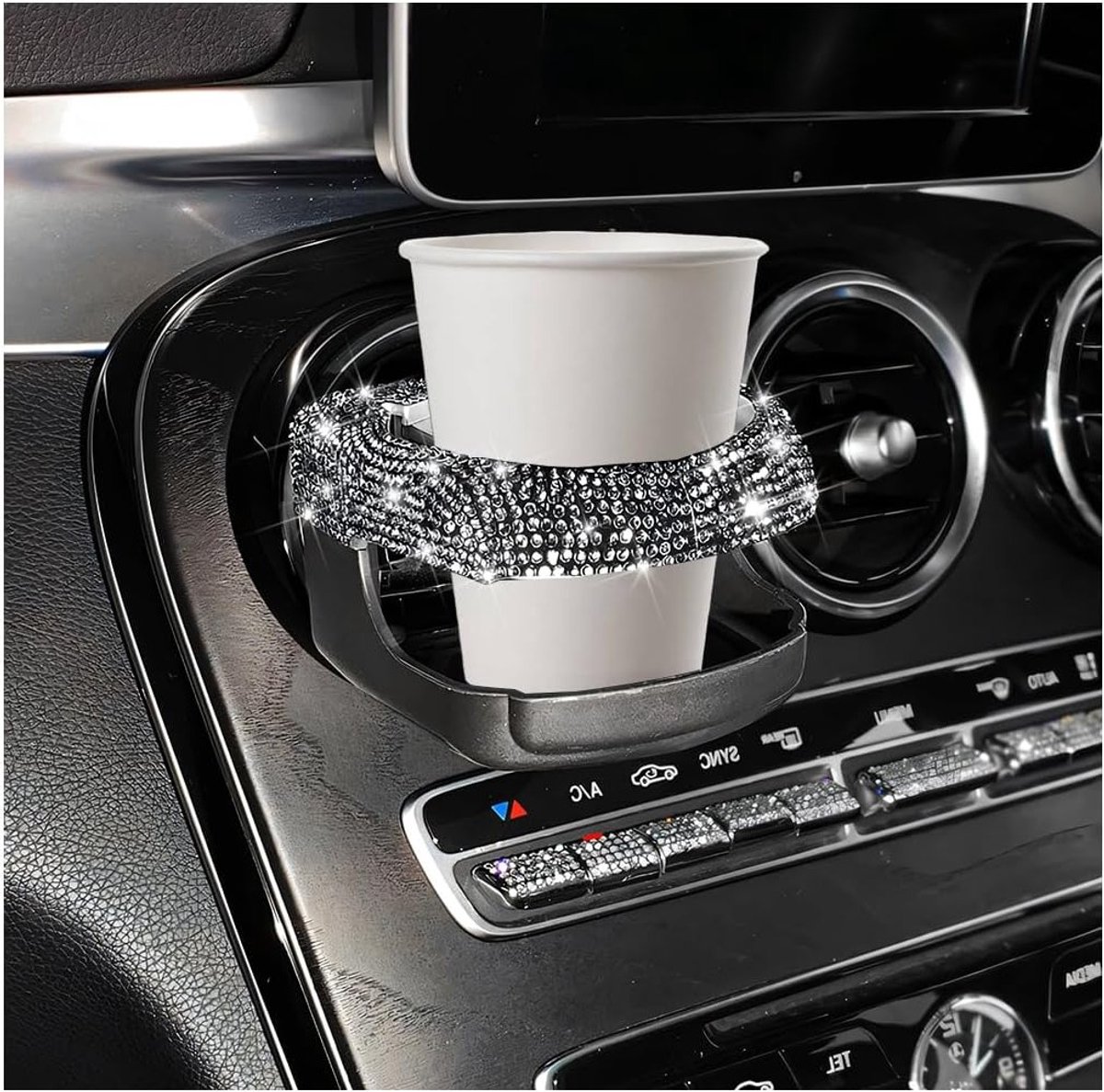 Universele Auto Cup Holder - Verstelbare Ventilatiehouder voor Drankbekers - Geschikt voor Diverse Auto's en Drankformaat