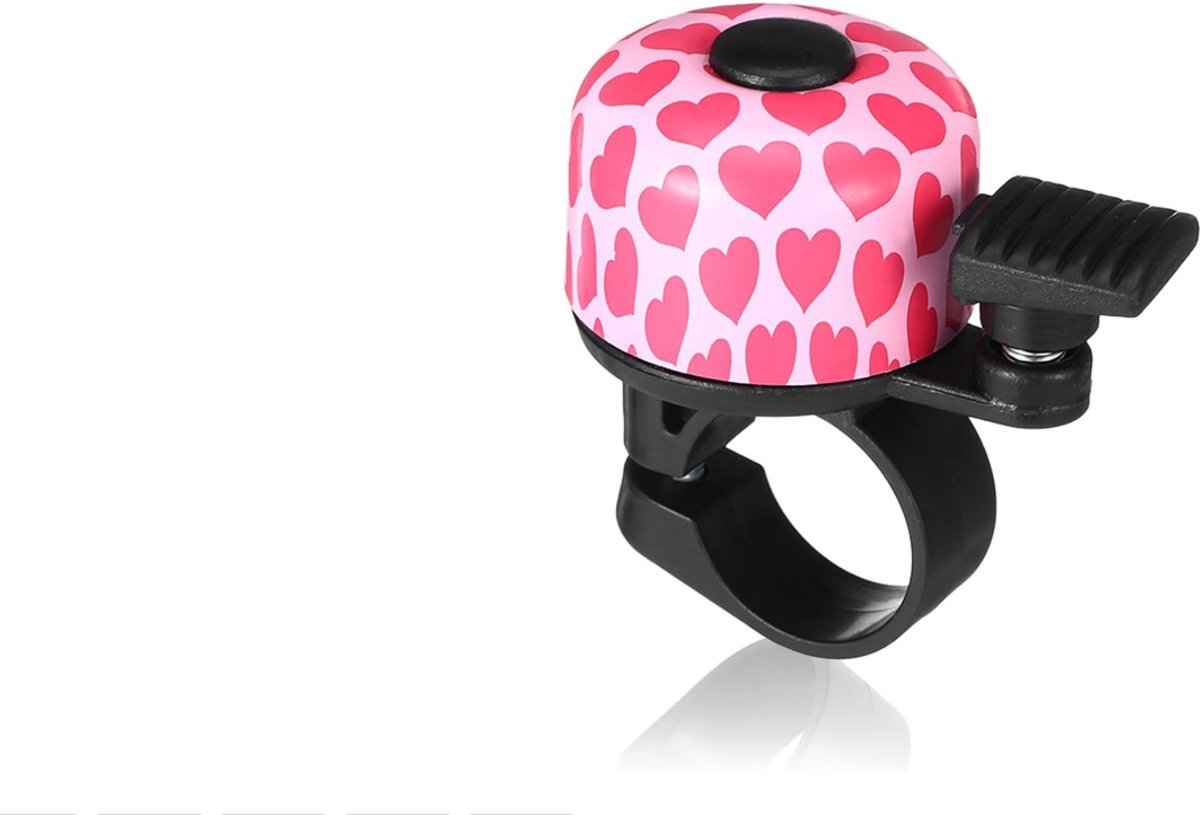 Fardmell Fietsbel Hartje – Roze Meisjes Fietsbel – Luide Kinderfietsbel Meisje 22 mm – Schattige Hartjes Bel voor Meiden Fiets