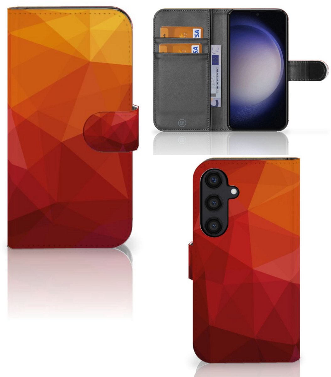 Book Case voor Samsung Galaxy S24 Polygon Red