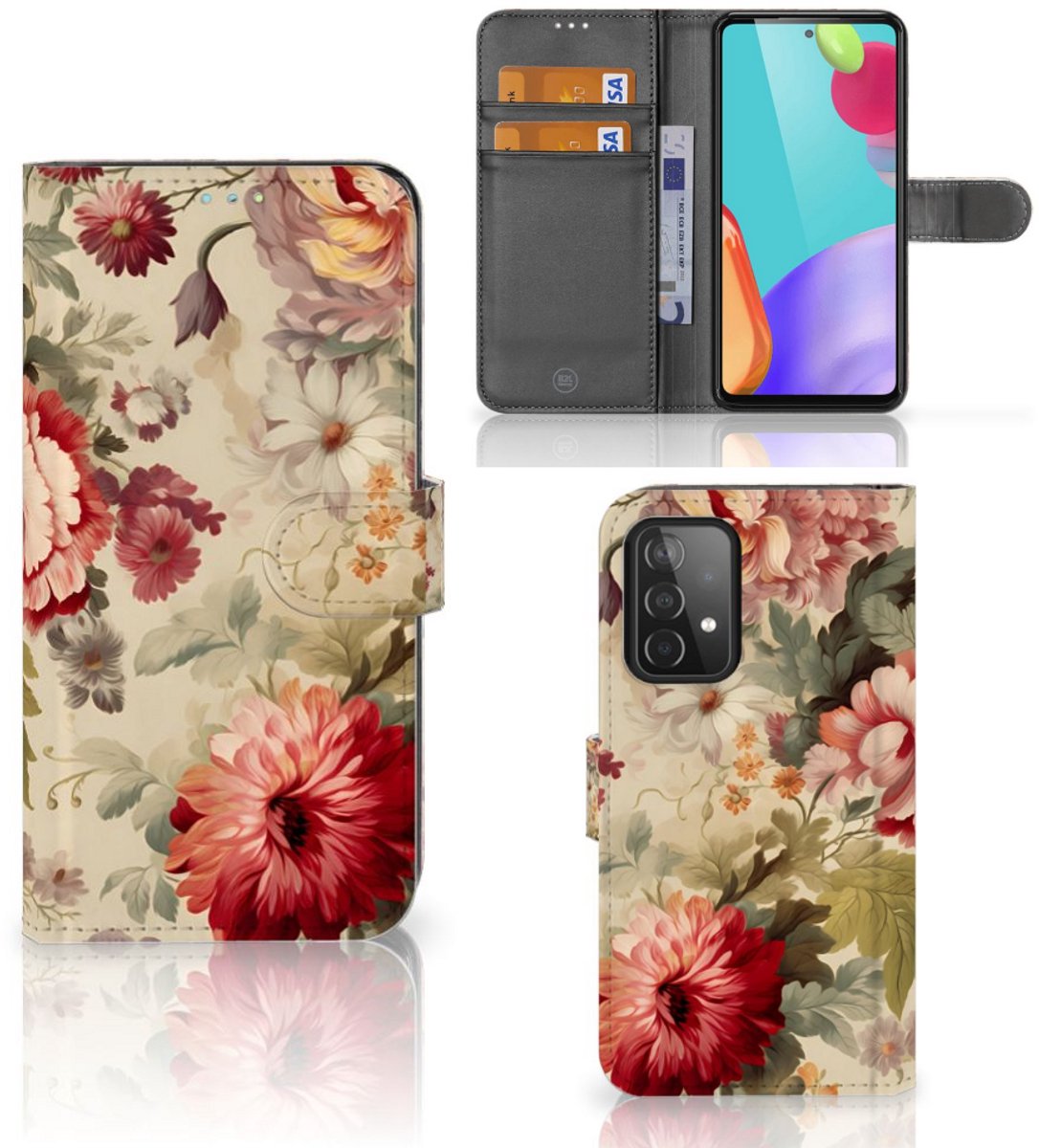 Hoesje voor Samsung Galaxy A52 Bloemen