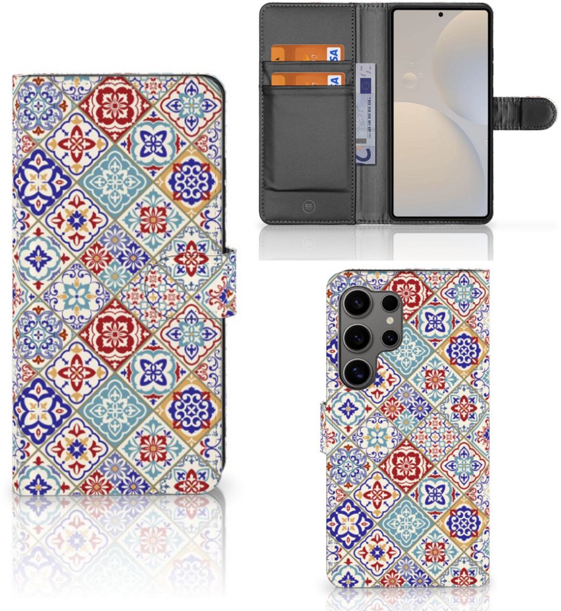 Samsung Galaxy S25 Ultra Bookcase Tiles Color