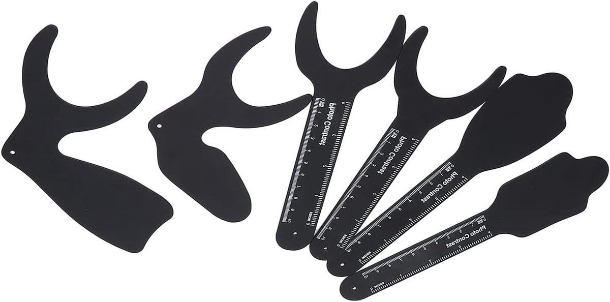 Intraorale Fotografie Contrastset, 6-delige Set voor Tandheelkundige Foto's met Zwart Achtergrond en Metaalaccessoires voor Palatale Fotografie