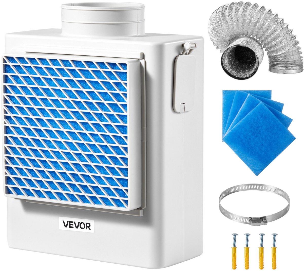 VEVOR 3-In-1 Binnendrogerventilatiekit Abs-Materiaal 99 Mm Uitlaataansluiting