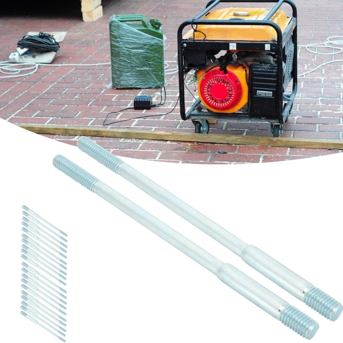 20 Stuks M6x8x135 Cilinderkop Bouten voor Carburetor, Dubbel Eind Draad, Geschikt voor Benzine Motoren en Generators