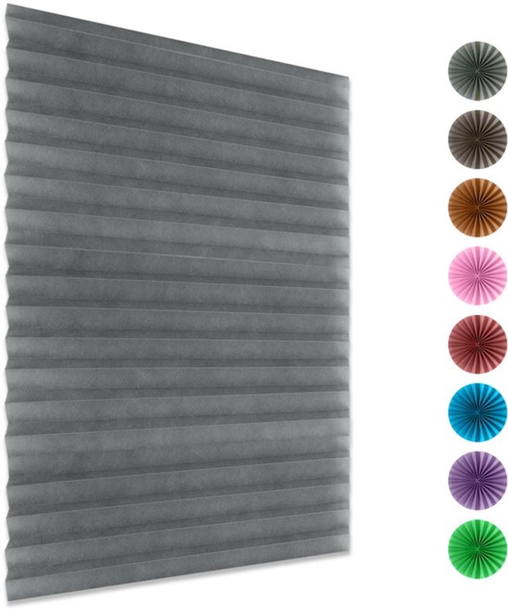 Zelfklevende plisségordijnen, verduisterende rolgordijnen, rolgordijnen zonder boren, slaapkamergordijnen - 90 cm x 150 cm (wit) – foto 2