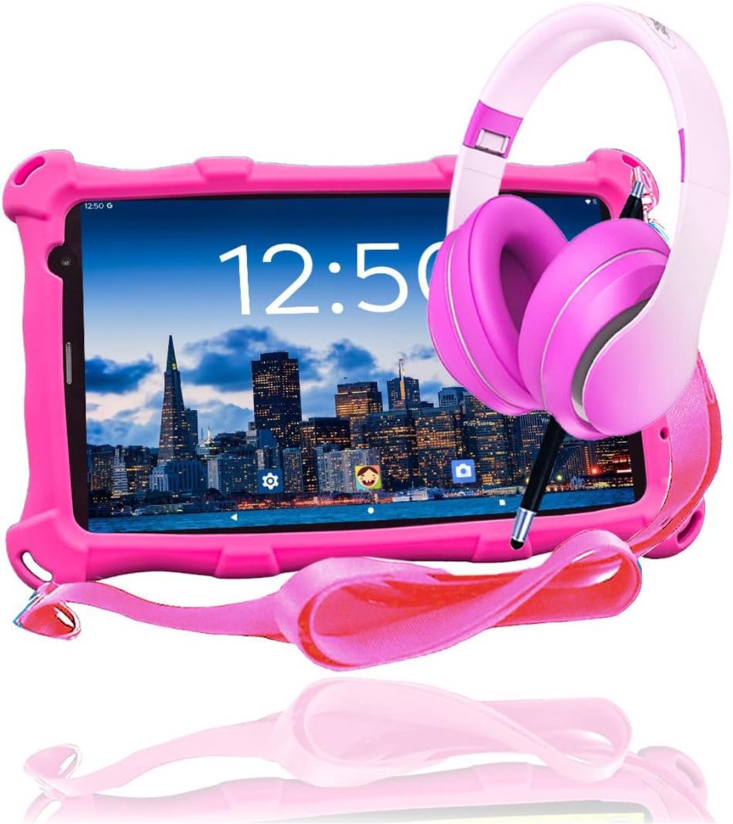 Quvo® Kindertablet Deplay - Kinder Tablet Deplay - Kindertablet Deplay Pro - Roze - 23cm x 13cm x 1cm