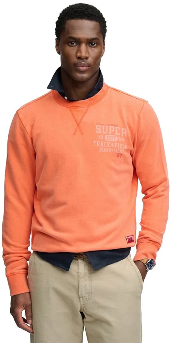 Superdry Vintage Prep Relaxed Crew Sweatshirt M Man Oranje