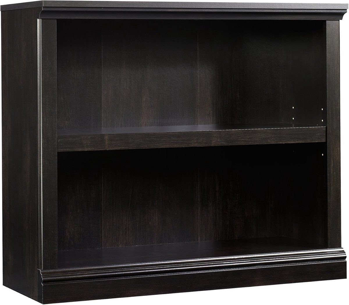 HOERFURIY Lage Boekenkast met Verstelbare Plank - Houten Open Vakkenkast - Opbergkast voor Woonkamer & Kantoor - 90x34x76 cm - Zwart