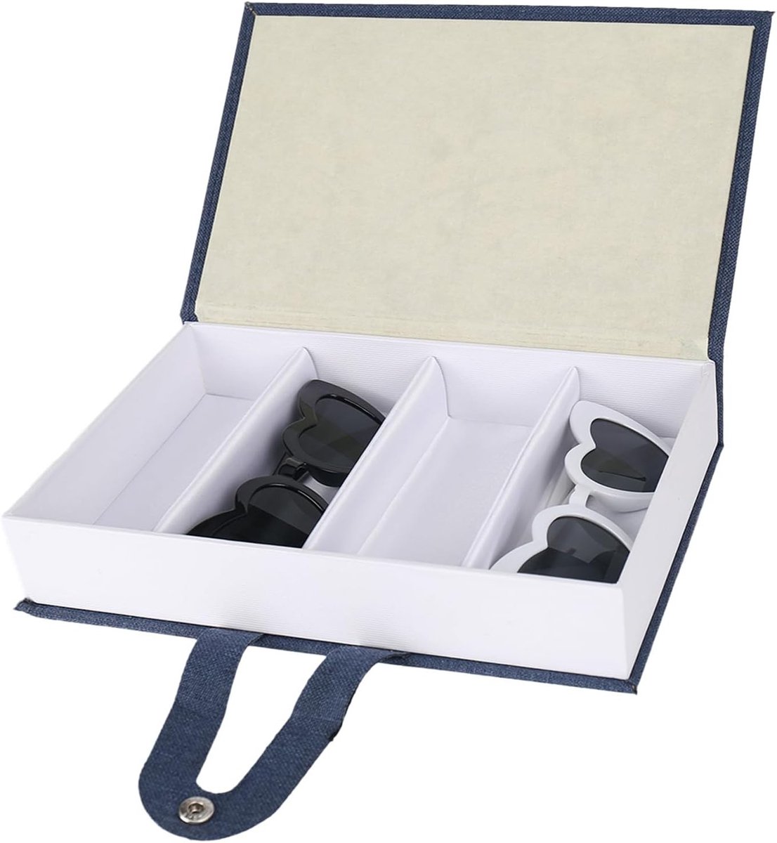 Opbergdoos voor Brillen, Organizer voor Zonnebrillen, Hardcase voor Brillen, Draagbare Brillenopslag, 25.5 x 16.5 x 5 cm, Ideaal voor Reizen en Bescherming