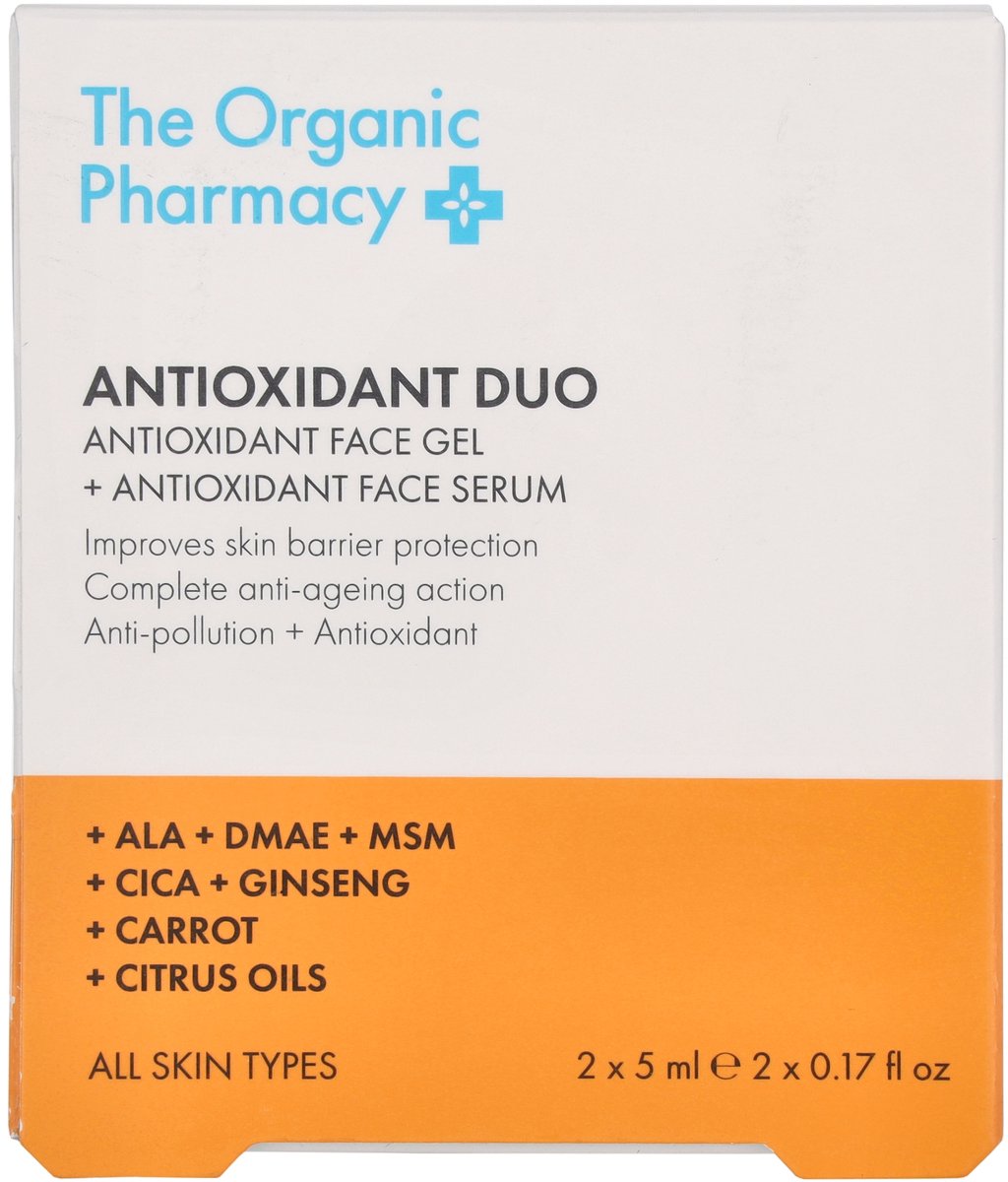 The Organic Pharmacy Antioxidant Mini Set 10 ml - Antioxidant Face Gel 5ml/Antioxidant Face Serum 5ml