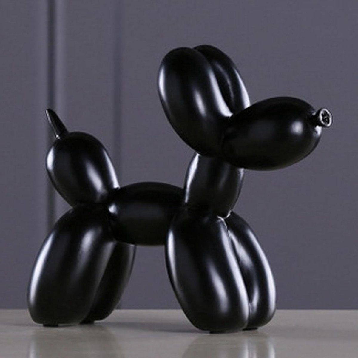Ballon hond sculptuur - Hondenbeeldje decoratie - Taartdecoratie bureau - Keramiek met spi