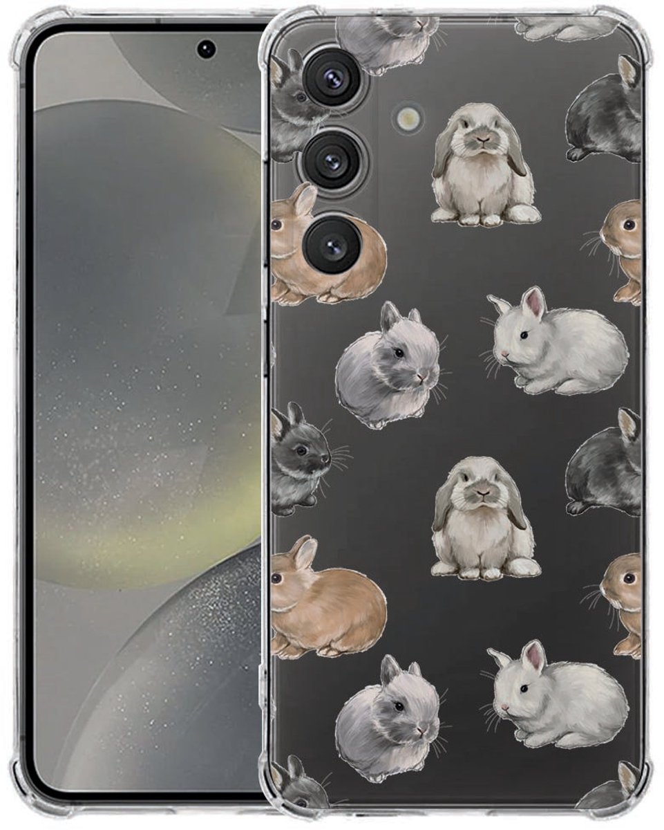 Samsung Galaxy S25 FE Hoesje - Konijntjes TPU Antishock