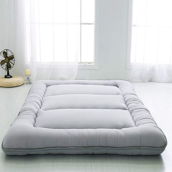 Japanse Futonmatras - Vloermat Slapen - Comfortabel Slapen - Rug Gelijkmatige Lijn - 180x200cm - Paars — afbeelding 4