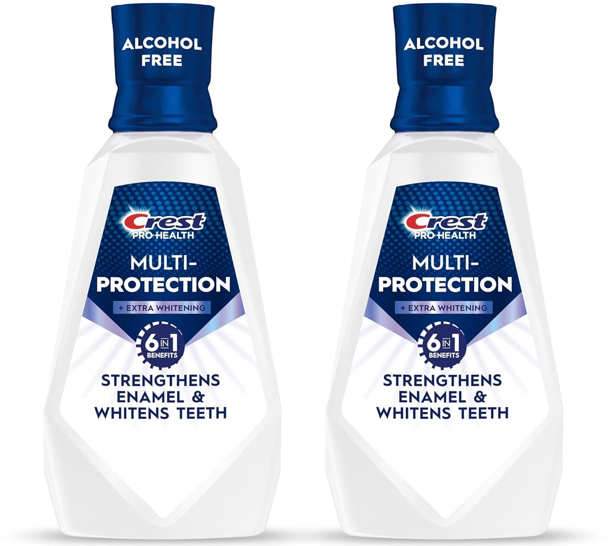 Crest Pro‑Health Mondspoeling 6‑in‑1 Whitening – Alcoholvrij tegen Gaatjes & Slechte Adem -Mint Flavor– 2×946 ml
