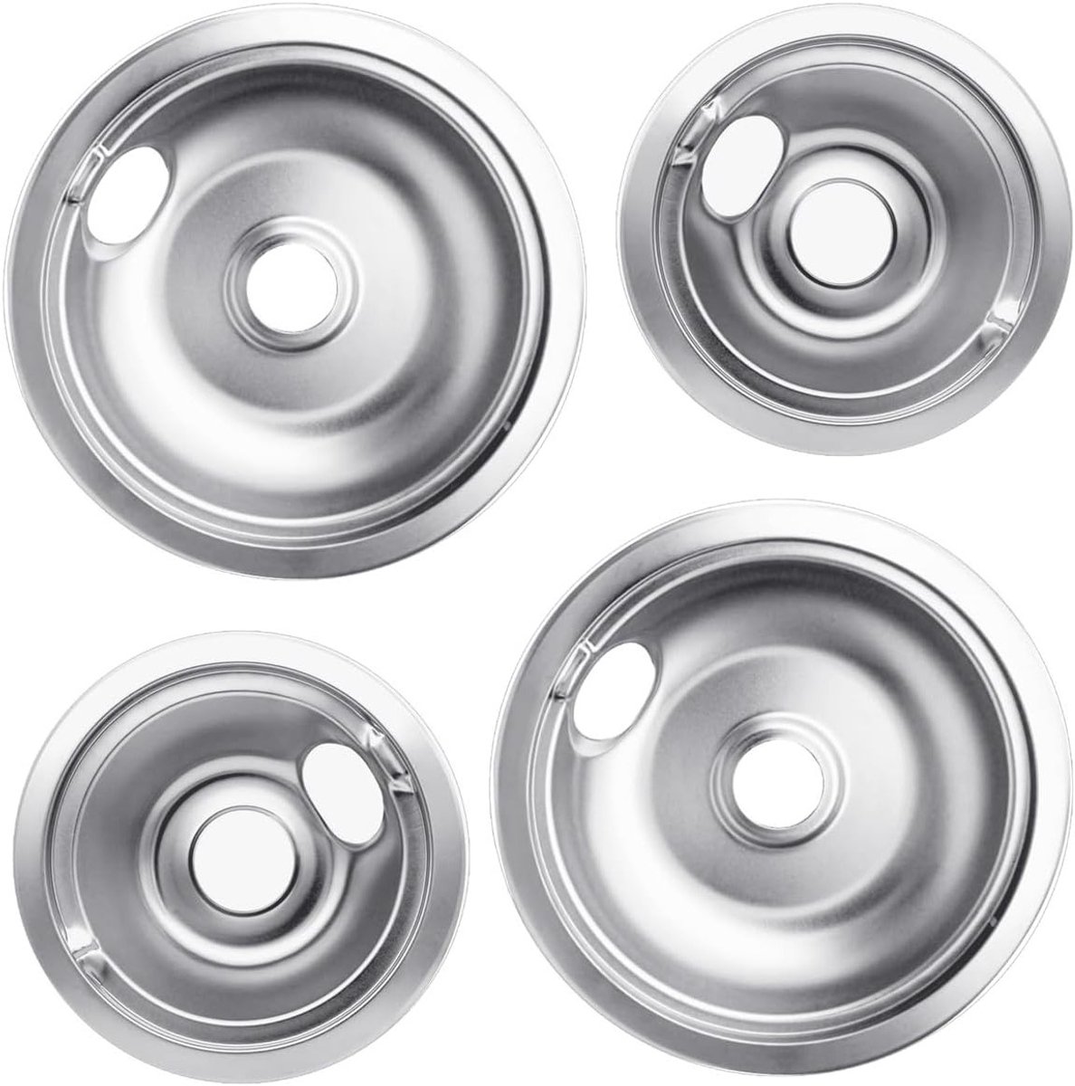 Set van 4 stuks drip trays voor elektrische kookplaten ideaal voor vetopvang en keukenaccessoires