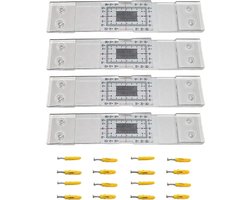 Nauwkeurige Beton Scheurmeetlat voor Effectieve Scheurmonitoring en Registratie - Set van 4 Stuks