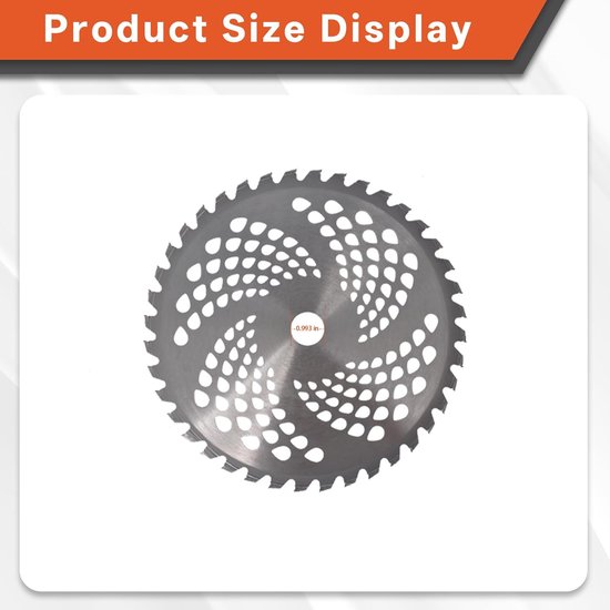 Grasmaaierbladen - 40-tands aluminium zaagbladen - Grasmaaieraccessoires - Tuingereedschap - Geschikt voor onkruid wieden - Kleine struiken - Zilver - 255 mm - 25 mm boring — afbeelding 5