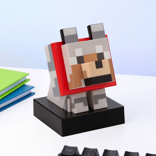 Minecraft Wolf Lamp - 11 cm LED Icon Light, Batterij Lamp van Minecraft — afbeelding 3