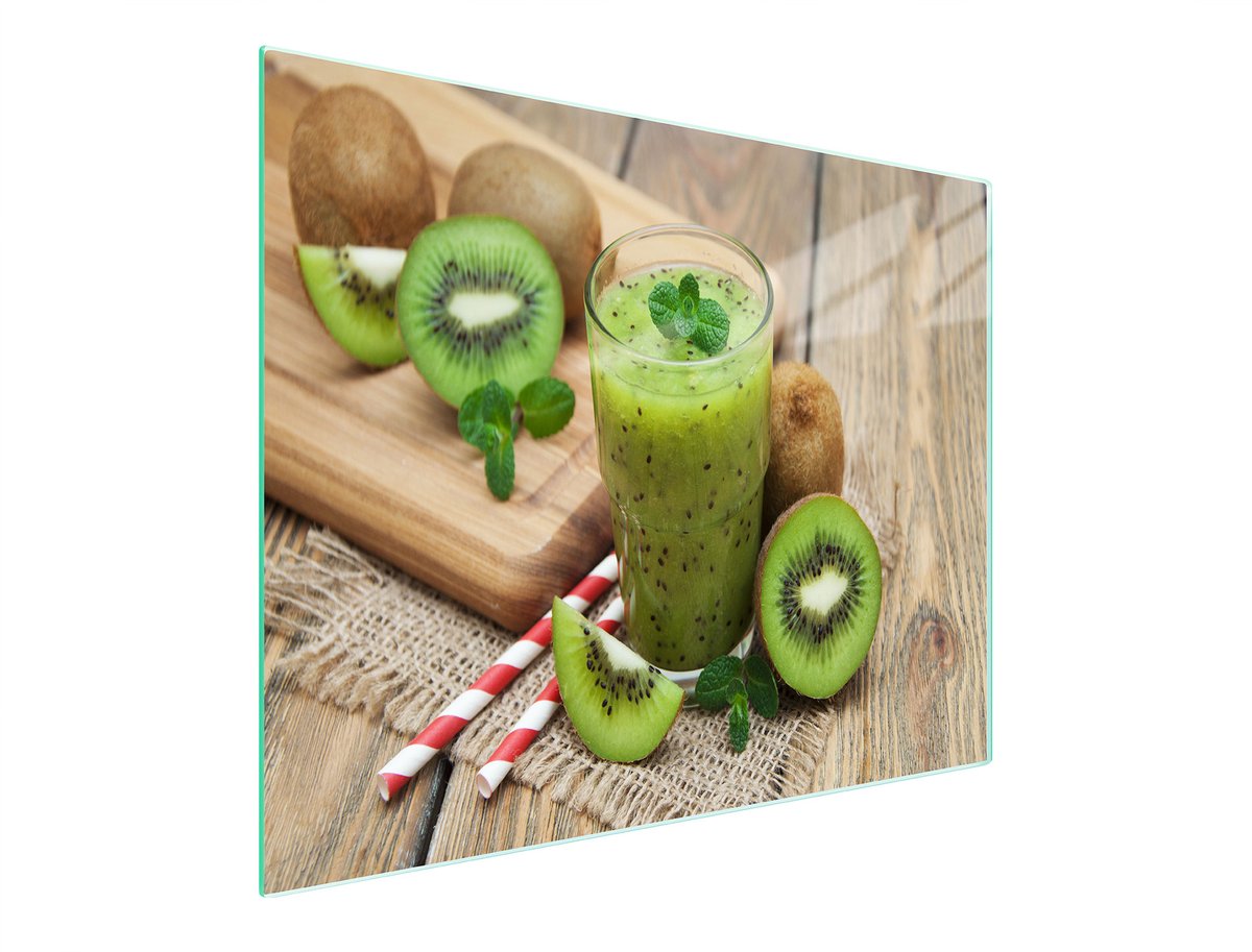 TMK ArtDeko - Snijplank - Glas - 52x30 cm - Kiwi Motief