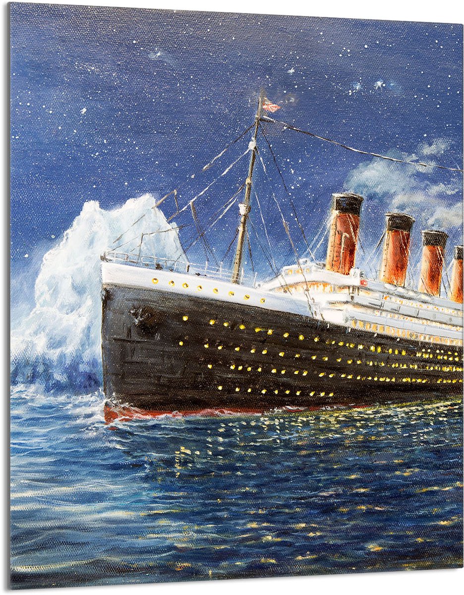 TMK ArtDeko - Snijplank van Glas - 40x52 cm - Titanic - Beschermend Paneel