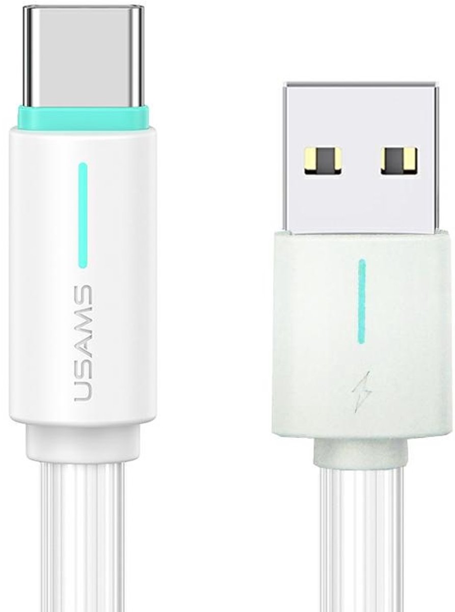 USAMS USB-C Kabel 3A YU Serie 1m - USB-C naar USB-A Wit