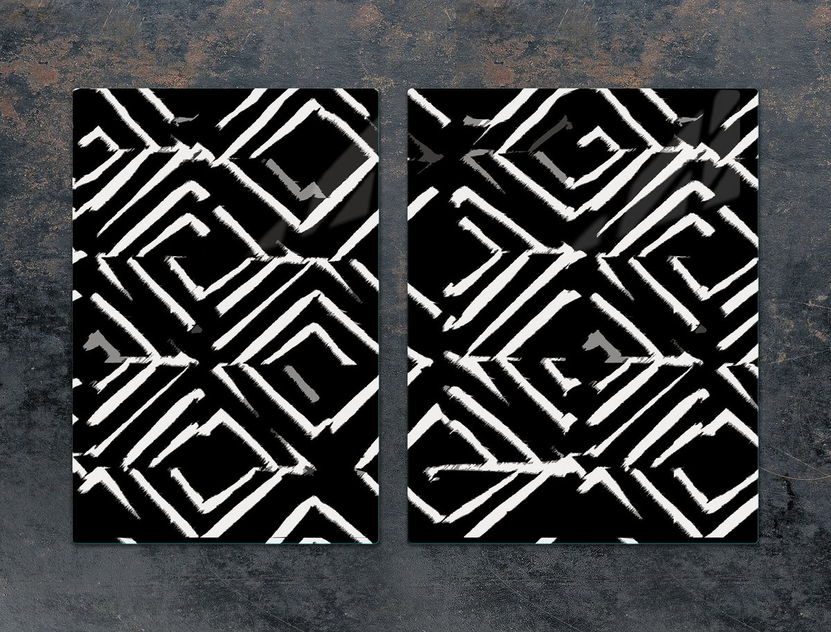 TMK ArtDeko Serie - Glazen Beschermplaat - 75x52 cm - Hittebestendig - Meerdere Gebruiken