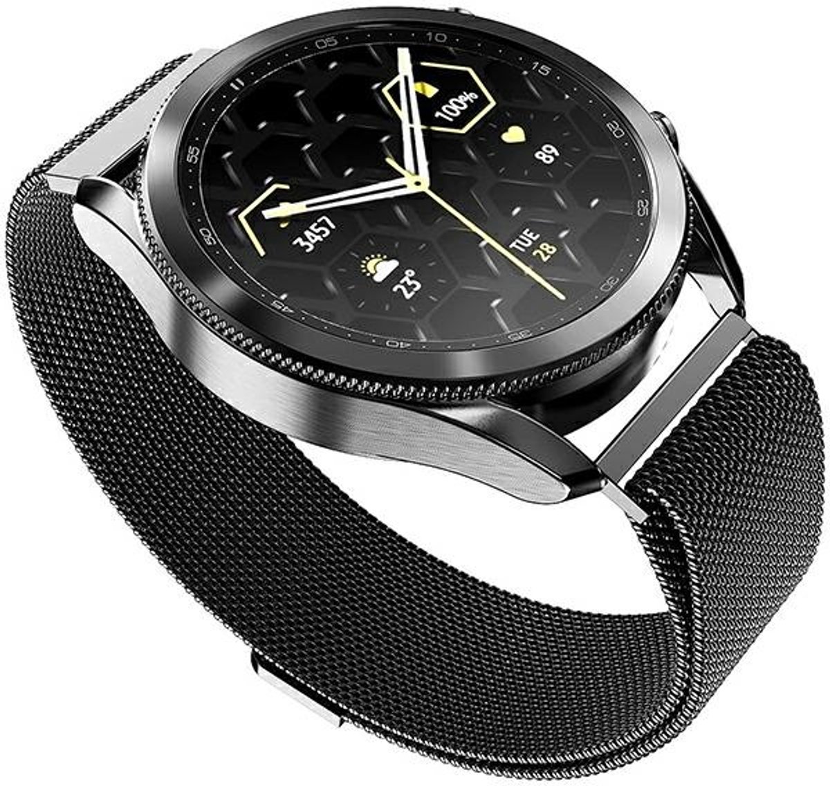 Mercury Mesh Apple Watch band 38/40/41 mm zwart/zwart