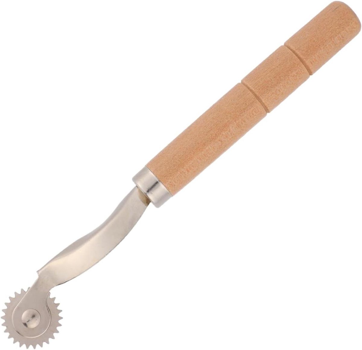 Doosverkleiner Vouwtool - Rilwiel Scoretool - Papierbewerking - Houten Handvat - 15 x 2.5 cm - Zilver Houtkleur