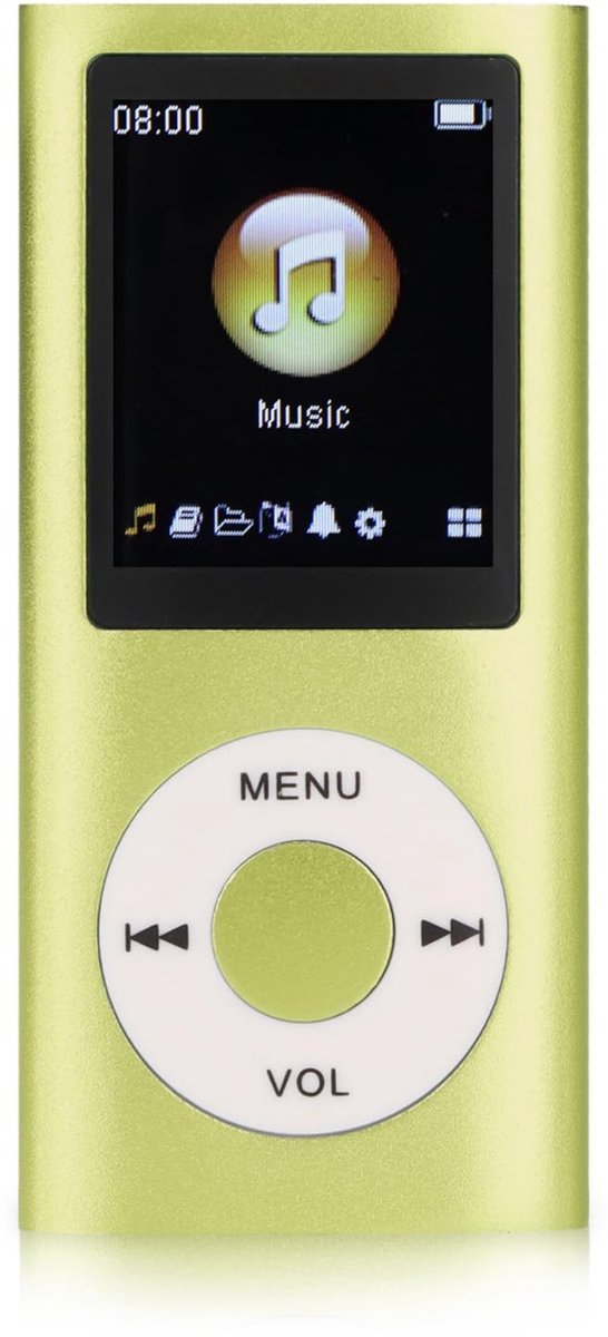 Allecto - MP3-speler - Draagbare Muziekspeler - Slank en Licht - Groente - Lossless Geluid - Ondersteunt Tot 64 GB - Geschikt Voor Muziekliefhebber...