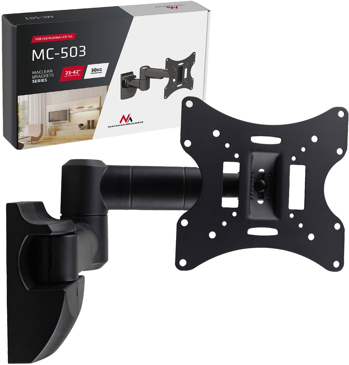 Maclean Brackets MC-503B - TV Muurbeugel voor TV 23- 42 inch tot 30 kg