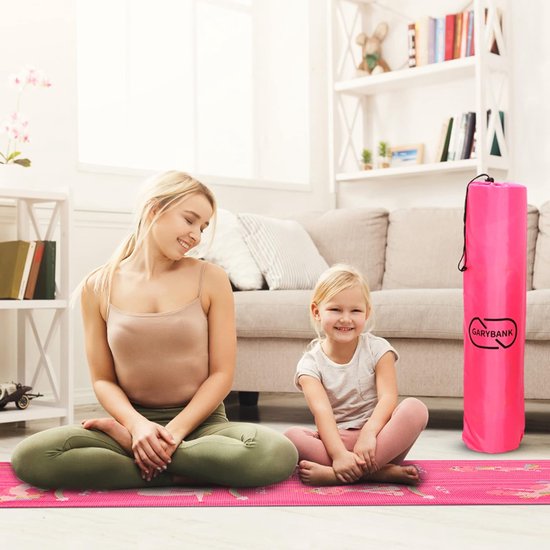Kinder Yogamat - Oefenmat Peuters - Yoga Thuis - Antislip Ontwerp - 152 x 61 cm - Unicorn Print — afbeelding 2