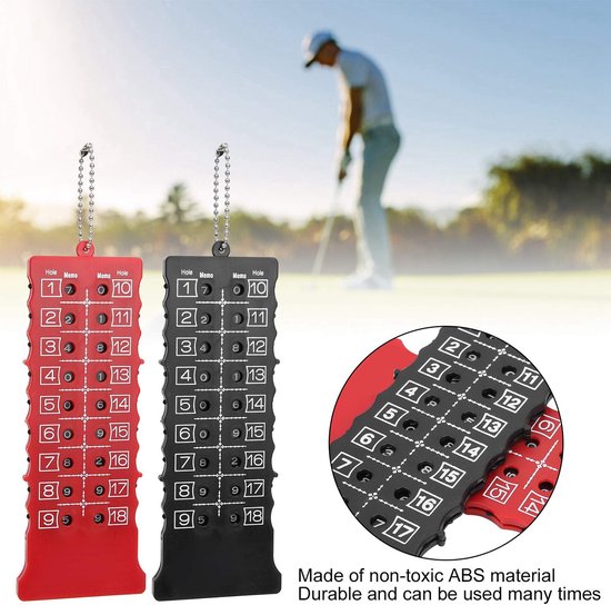By shayne - Golf Score Counter Set - Handmatige Scoreborden - 2 Stuks - Sleutelhanger voor Golftraining - Golfaccessoires - Compact en gebruiksvriend. van By Shayne — afbeelding 3