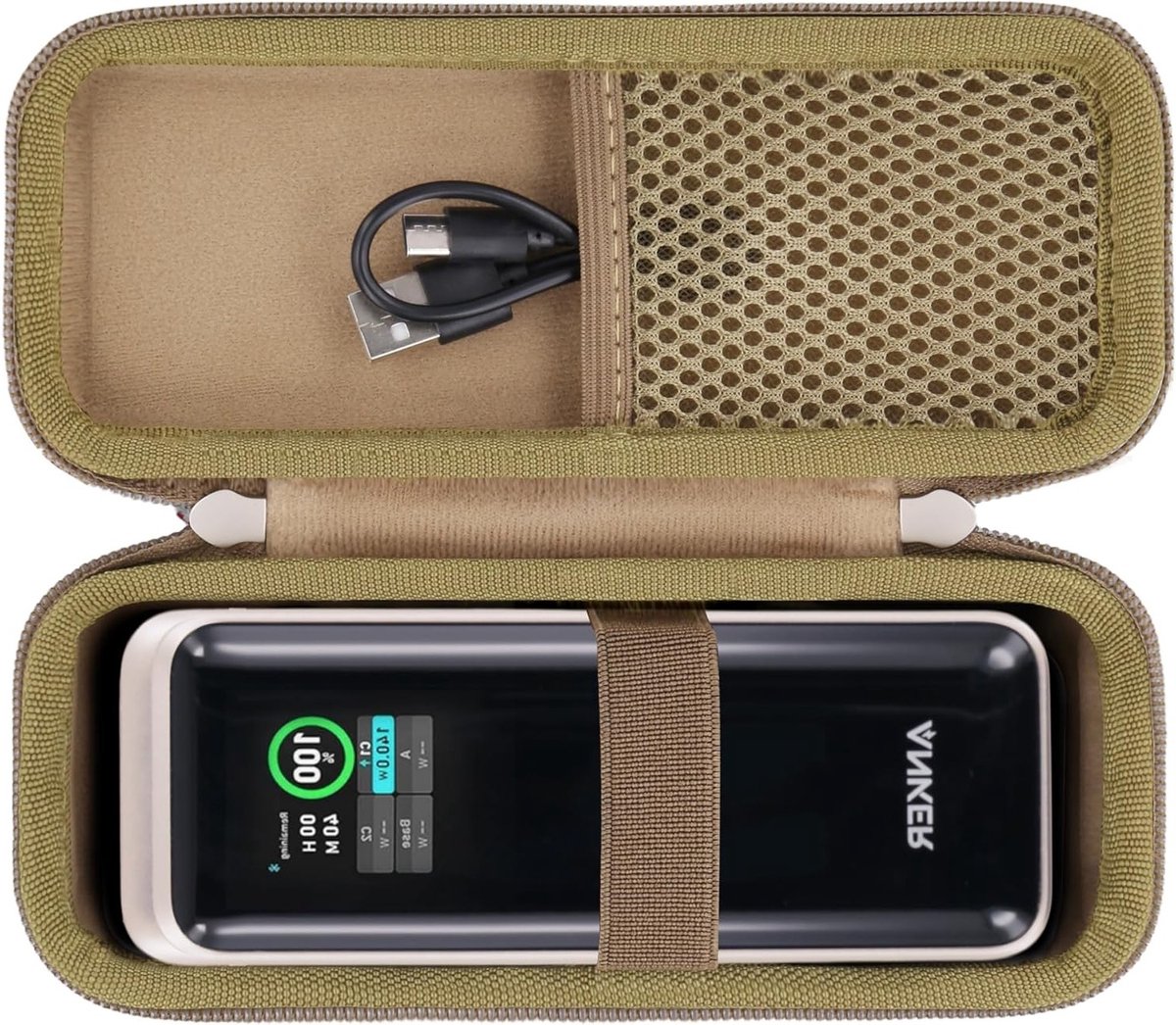 Duurzame Hardcase voor 27.650mAh Powerbank - Bescherming, Transport en Stijl in Goud