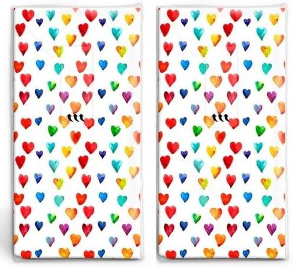 Zakdoeken Bruiloft Hartregen - Papieren zakdoekjes - Speciale gelegenheden - Hoge kwaliteitsnormen - 20 stuks - Meerkleurig