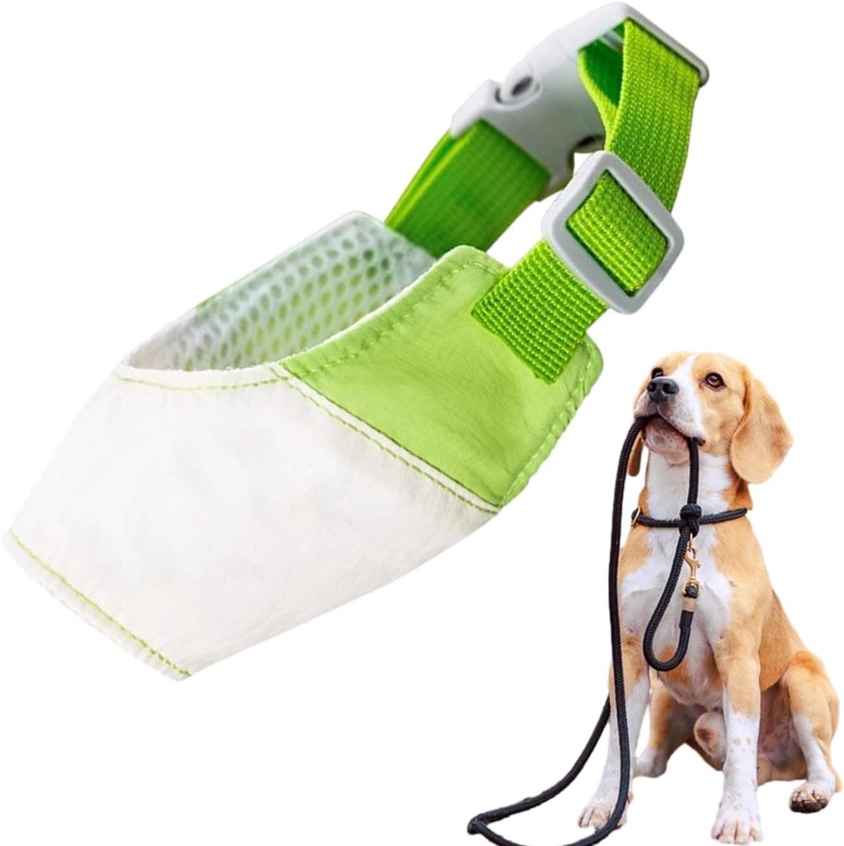Hondensnuit Rubber - Beschermkap Hond - Veilig Wandelen - Ademend Ontwerp - Maat M - Zwart