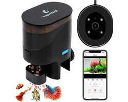 Automatische Voederautomaat - Vis Voederdispenser - Aquarium Voeren - Met Camera - 230 ml - Zwart