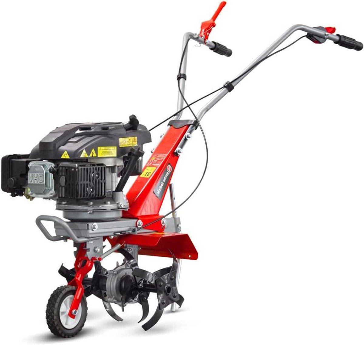Motorhak - Tuinfrees Cultivator - Bodem Voorbereiden - 4 Frezen - 36 cm Werkbreedte - Rood