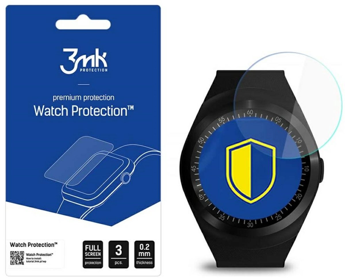 Media-Tech Round Watch GSM MT855 - 3mk Watch Protection v. FlexibleGlass Lite