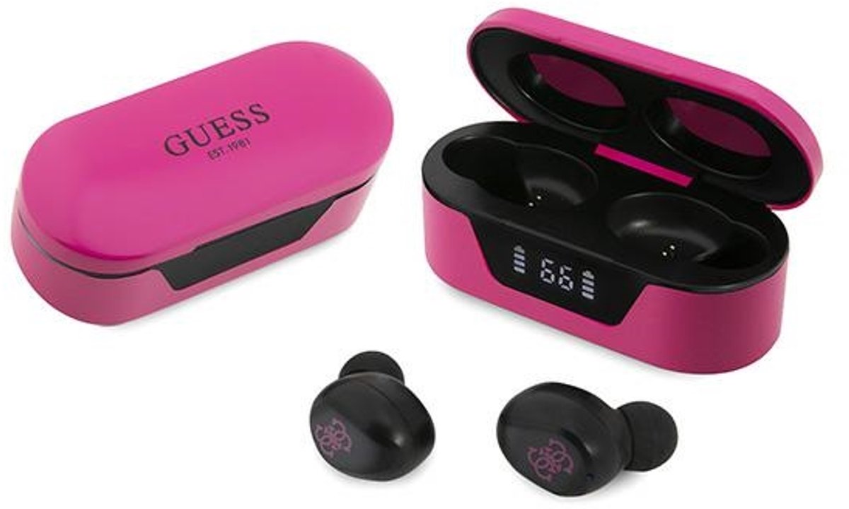 Guess True Wireless Universele Bluetooth In-Ear Oordopjes - Magenta