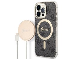 Guess MagSafe Serie - iPhone 13 Pro Hoesje - 4G Print Design - Zwart - MagSafe Technologie