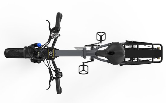 KOOLUX - RK10 E-Bike Vouwfiets - 20 x 4.0 Dikke Banden - 48V 13Ah 624Wh Accu - LCD Scherm - 250W Motor - Max 25 km/u - 70-120 km Bereik - NFC Ontgrendeling - App Connect - Shimano 7-Speed - Opvouwbaar - Grijs van KOOLUX — afbeelding 3